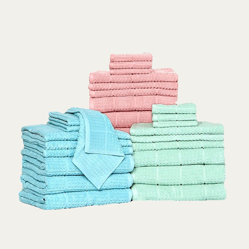 Fast-Dry 100% Cotton Bath Towels, 6-Piece Set