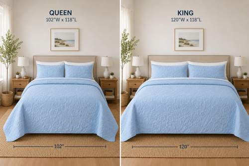 Coastal Shell Quilted Bedspread Set