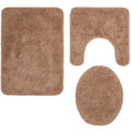 3-Piece Bath Rug Set with Non-Slip Backing