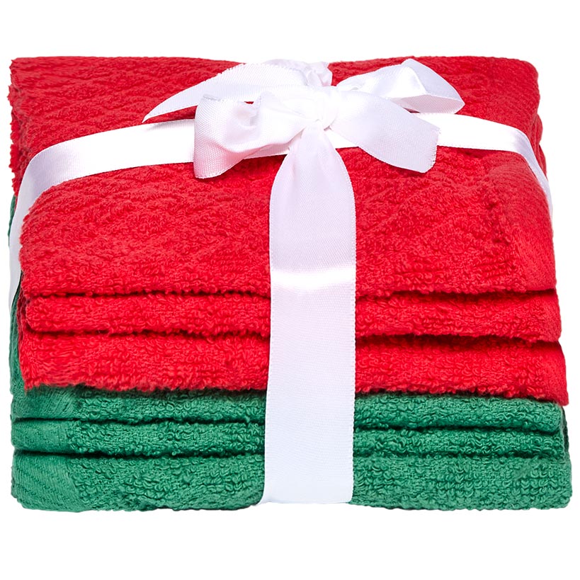 Soft Cotton Washcloth Set, 6-Piece
