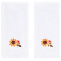 Sunflower Jacobean Shower Curtain Set with Bath Rug, Hand Towels, or Hooks