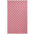 Red and White Plaid Window Panel