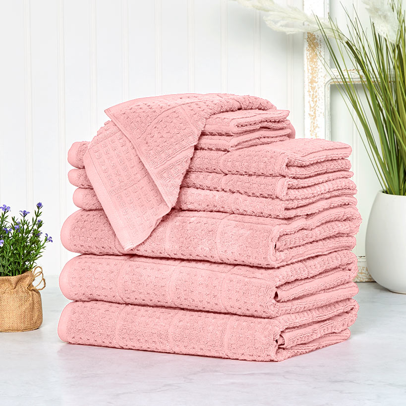 Fast-Dry 100% Cotton Bath Towels, 6-Piece Set