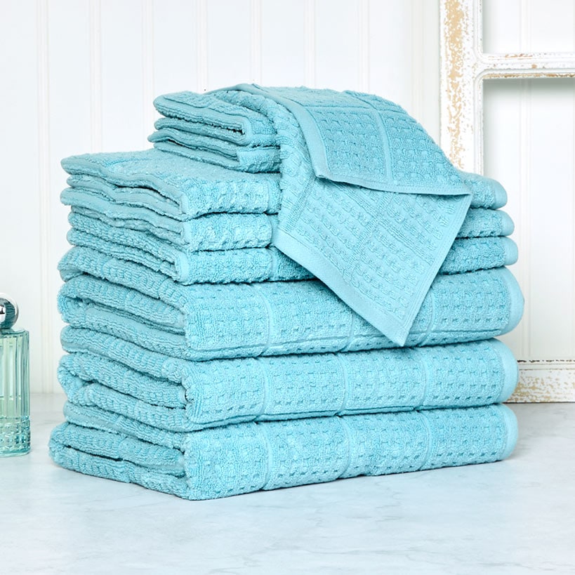 Fast-Dry 100% Cotton Bath Towels, 6-Piece Set