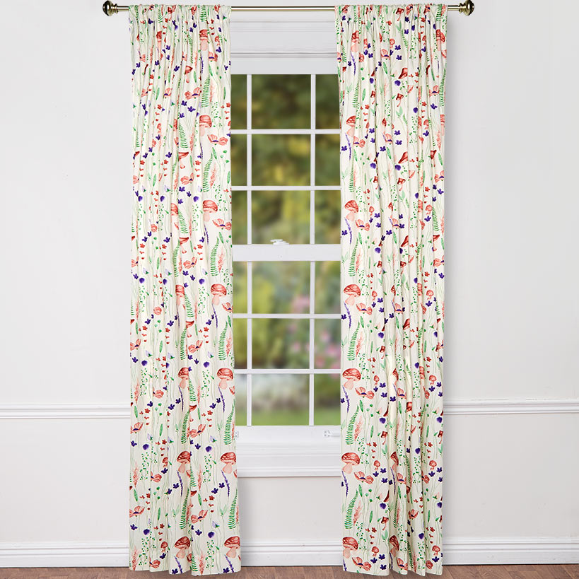 Stella Mushroom Print Window Panel
