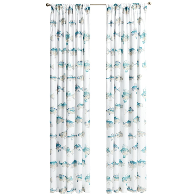 Tisa Fish Print Window Panel, 50" x 63" or 50" x 84"